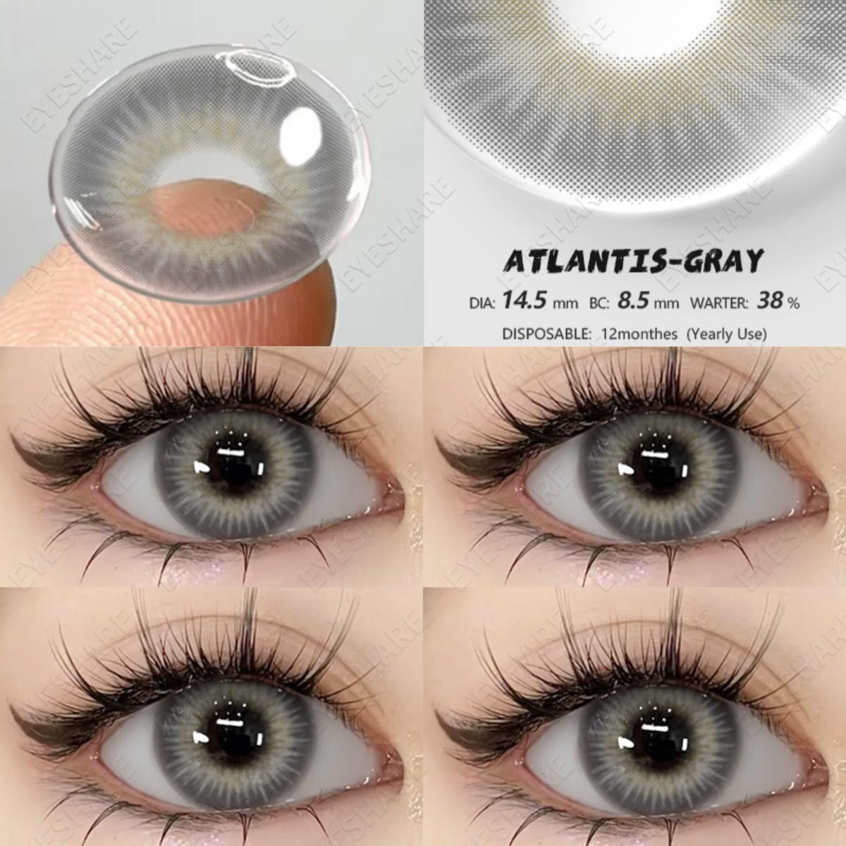 

Цветные контактные линзы EYESHARE, сапфировые линзы для очков, небесно-голубые контактные линзы, коричневые линзы, серые контактные линзы натурального цвета, 1 пара 0