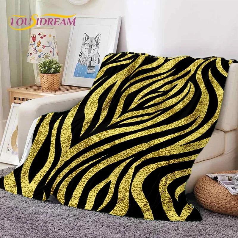 3D Colorful Zebra Stripe Leopard Tiger Soft Flannel Blanket for Bed Bedroom Sofa Picnic,Throw Blanket for Cover Outdoor Nap gift