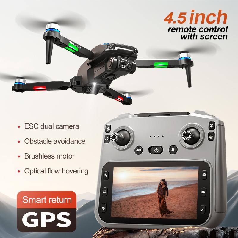 RG806 MAX GPS Drone 4K HD Camera Dual-lens Optical Flow Hover Obstacle Avoidance Brushless Motor Foldable With Screen RC Drones