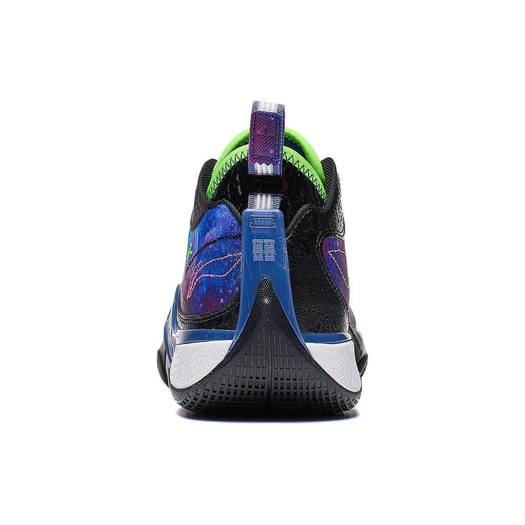 Li Ning Wade Shadow 5 Dämpfung Rutschfest Niedriger Schaft Basketballschuhe Herren Schwarz Lila ABPT053-3