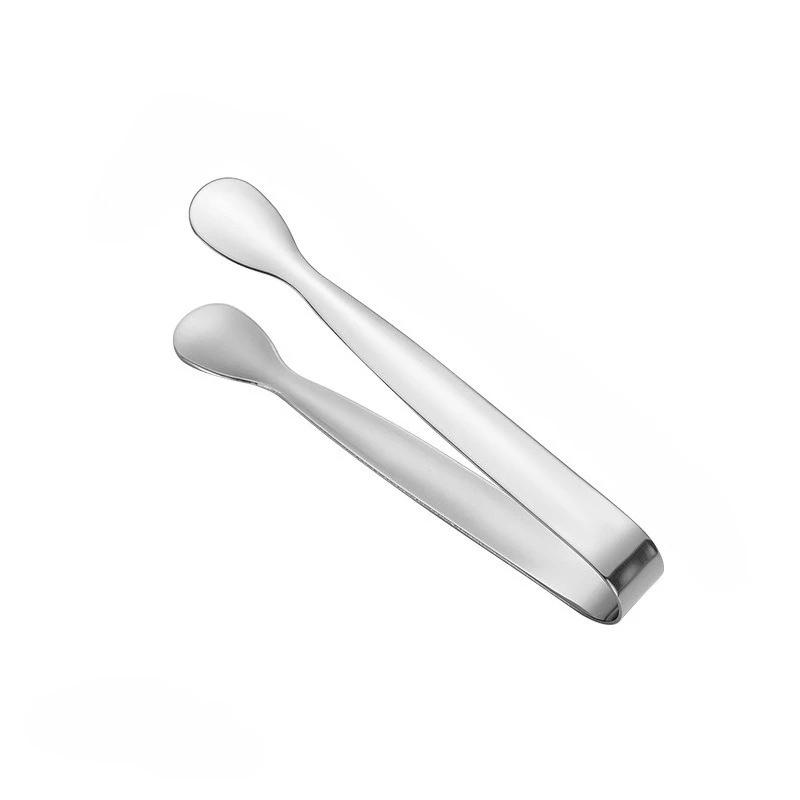 304 Stainless Steel Ice Tongs, Sugar Cube Tongs, Thickened 11cm, Burr-free Food Tongs, Towel Tongs, Ice Tongs, Ice Bucket Tongs серебряный