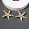 European and American new simple personalized vacation style temperament starfish alloy pearl stud earrings versatile fashion earrings