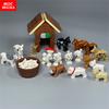 MOC Bricks Little Dog Series French Bulldog Husky Poodle Kennel Assembled Building Blocks Children's Toys Plastic Doll