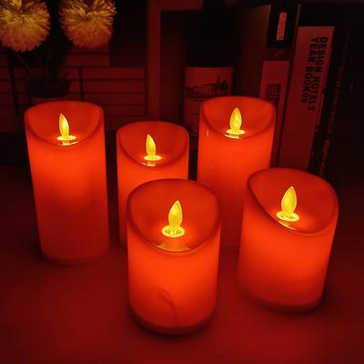 Flameless Everlasting Light Auto Swing Realistic Electric Candle Bright Flickering Bulb Safety for Seasonal Festival Celebration