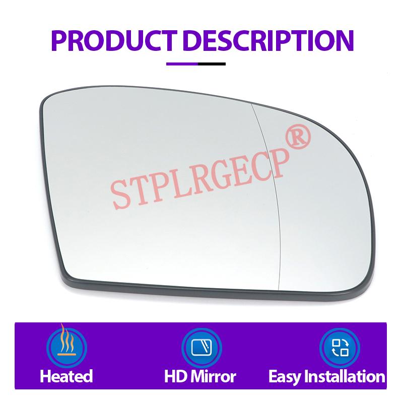 For Mercedes-Benz W164 X164 W251 2005-2010 Left Right Door Side Wing Mirror Glass Heated Clear Rear View Rearview Only LHD
