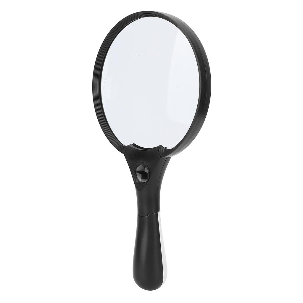 Handheld Magnifying Glass Elderly Portable Magnifier with 3 LED Light for Jewelry Appraisal Reading
