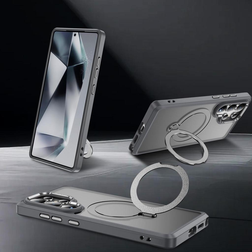 Magnetic 360° Rotating Finger Ring for Samsung S23/S24/S25 Ultra, Skin-Feel Design