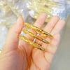 Gold Sand Adjustable Baby Bracelet - Smooth Ring Design for Children
