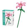 Assembling Children Puzzle Building Blocks Flower Rose Lily Bouquet Model Toy
