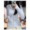 Streetwear Black Hoodie Coat Women's Clothing Hooded Zipper Slim Fit Y2k Jackets Casual Fashion Sweatshirts Ropa Mujer