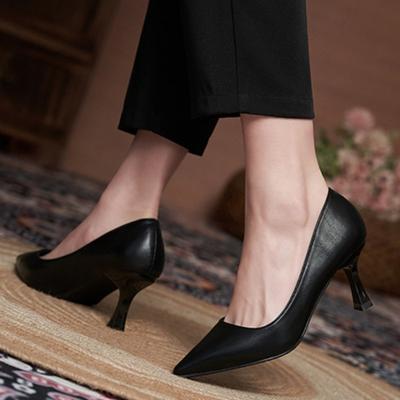 Frühling und Herbst Neue spitze High Heels Stiletto Arbeitsschuhe Professionelle Einzelschuhe Pendeln Vielseitige Damenschuhe