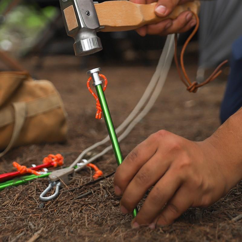 Ultra-light Aluminum Windproof Tent Pegs - Portable Ground Stakes for Camping