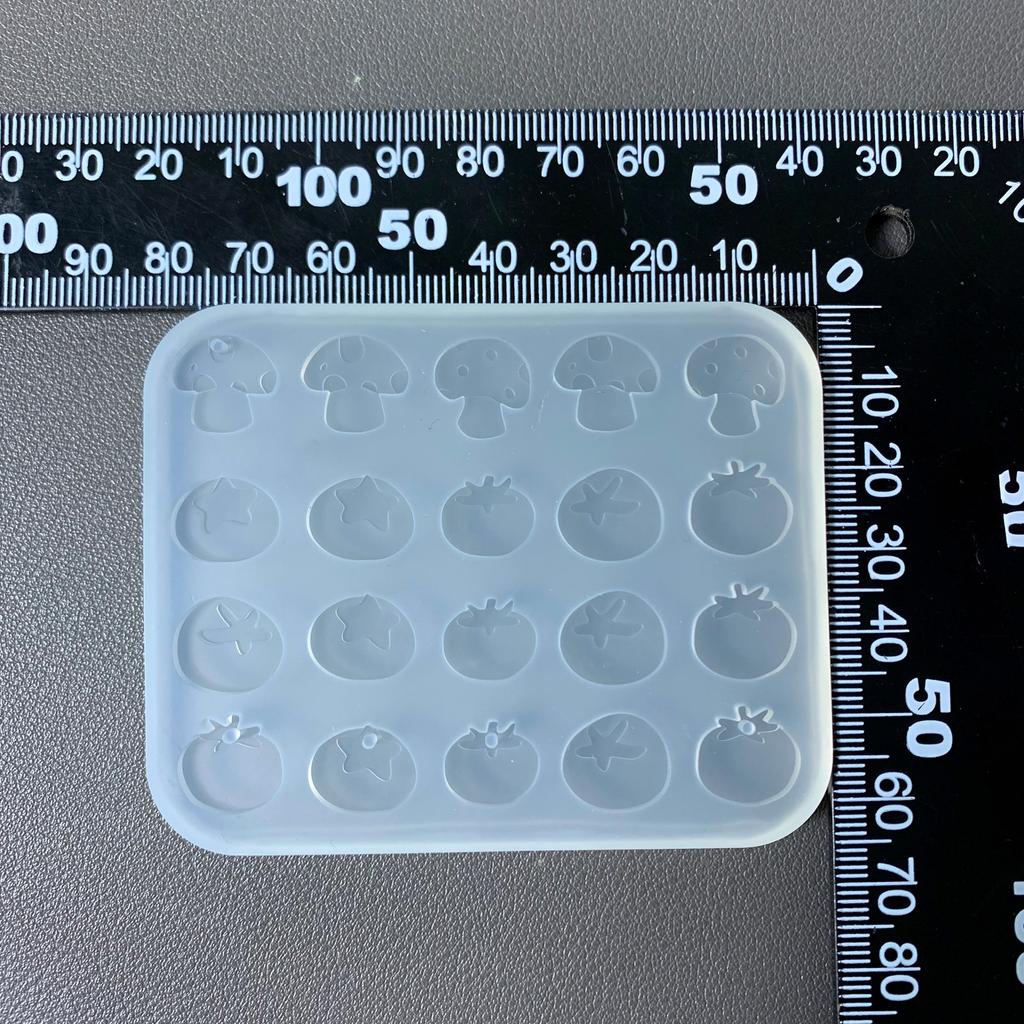 Easy to Clean Silicone Mold Small Mushroom and Tomato Accessories Mould Jewelry Accessory Making Mould for Craftsmen