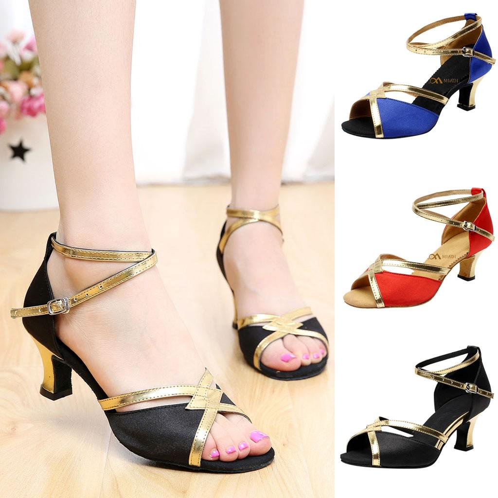 Buy Women's Rumba Waltz Prom Ballroom Latin Salsa Dance Shoes Square