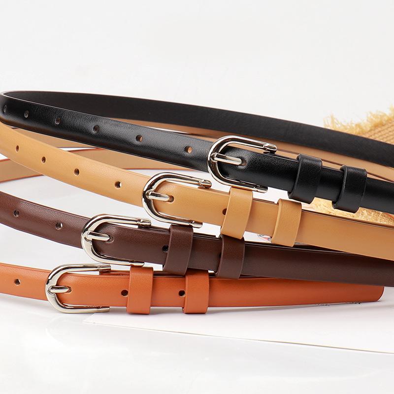 Korean Style Fashionable Women's Thin Belt with Alloy Pin Buckle - Perfect for Skirts and Small Suits