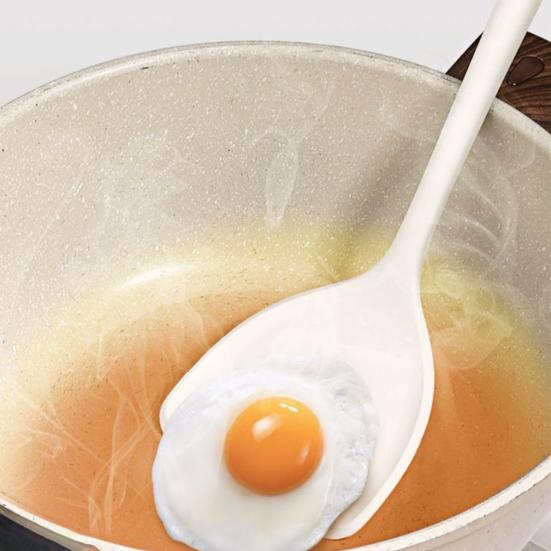 4Pcs Silicone Spatula Set Long Handle Non Stick Spatula Slotted Spoon Turner Ladle High Heat Resistant Kitchen Utensils for Omelettes