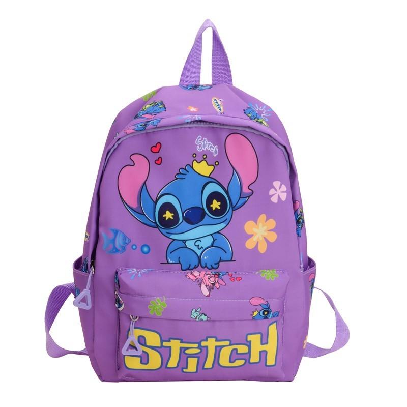 Stitch Letter Cute Angel Cartoon Pattern Children Backpack For Use School