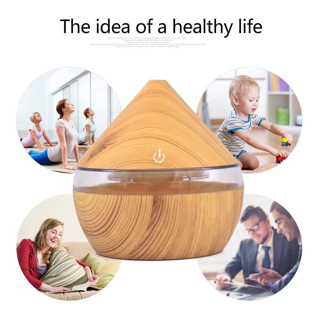Ultrasonic Wood Grain Essential Oil Diffuser and Humidifier for Home