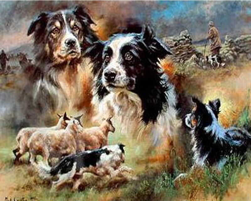 5D DIY Diamond Painting Cross Stitch Full Square Round Drill Embroidery Animal Dog Handmade Wall Decor