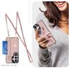 Crossbody Card Holder Square Case for Samsung Galaxy S26 Ultra S25 Edge S24 S23 Plus S25 FE Lanyard Wristband Stand Bag Cover