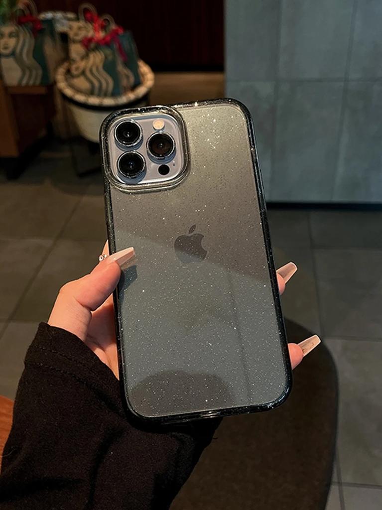 Clear Glitter Phone Case For For Iphone 17Air 15 11 12 13 14 16 Pro Max Xs XR Max Plus Mini SE  Soft Transparent Cover