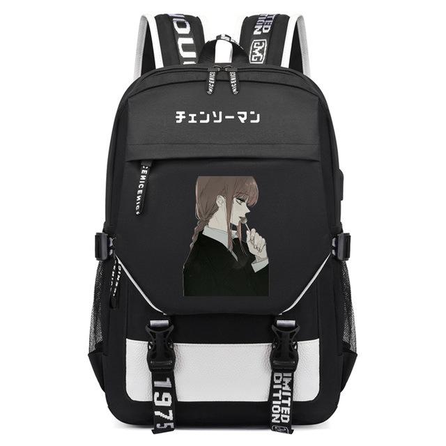 Animation, Chainsaw Man, Sac à dos, Sac de voyage d'extérieur, Cartable étudiant grande capacité.