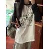 Kawaii Graphic T-shirts Women Cute Anime Long Sleeve Tops Japanese Vintage Y2k Preppy Style Casual Sweet Tees Oversized