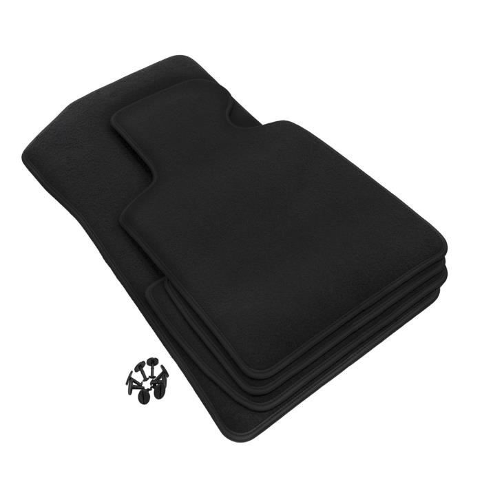 Tapis de sol - BMW - E46 - Noir - 4 pièces - Antidérapant et imperméable