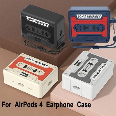 3D Tape Shape Creativity Earphone Case for AirPods 4 2024 Wireless Headphone Cover for AirPods Pro 2 Charging Box for AirPods 3