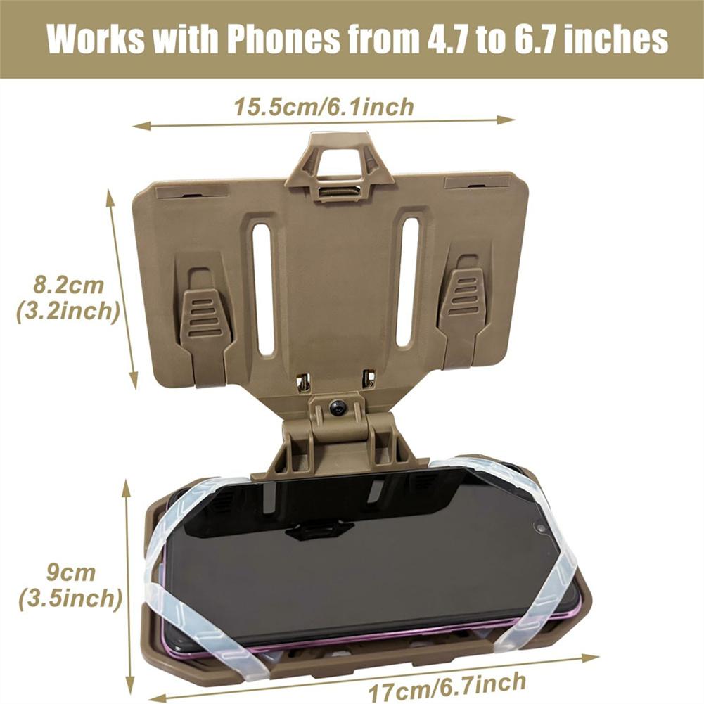 Porta telefono per Plate Carrier Gilet Porta telefono Pieghevole MOLLE Pannello porta telefono per navigazione Per dimensioni schermo 4.7"-6.7"