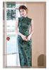1011 spring and summer new cheongsam improved young daily new Chinese dress national style retro sleeveless cheongsam green