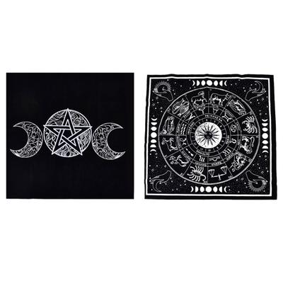 Tavolo Altare Divinazione Pendolo Forma Quadrata Tovaglia Gioco da Tavolo Tappetino Tarot Telo Tavolo Rune Tavola Astrologia Oracoli Tappetino Gioco da Tavolo