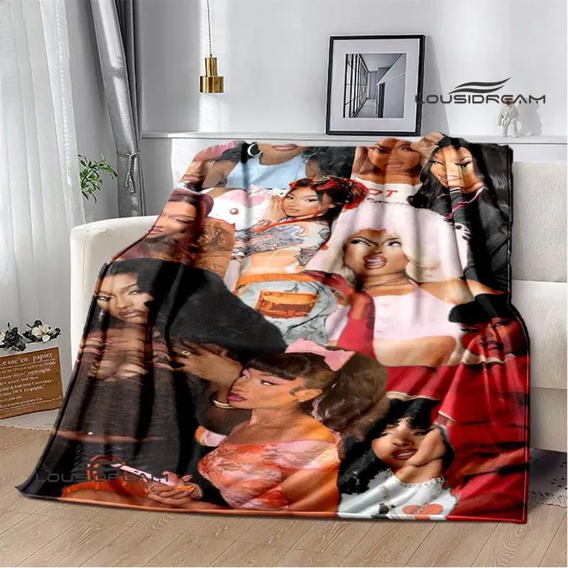 Rapper Megan Thee Stallion Blanket Flannel Warm Blankets Soft and Comfortable Blanket Bed Linings Cubre Cama Birthday Gift
