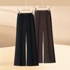 Women's Straight Wide-Leg High-Waist Pants for Spring/Autumn 2026 - Casual, Versatile Fashion for Middle-Aged & Elderly