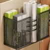 Iron Hair Dryer Storage Holders No-Drill Plastic Wrap Holder Hair Dryer Storage Rack  Bathroom