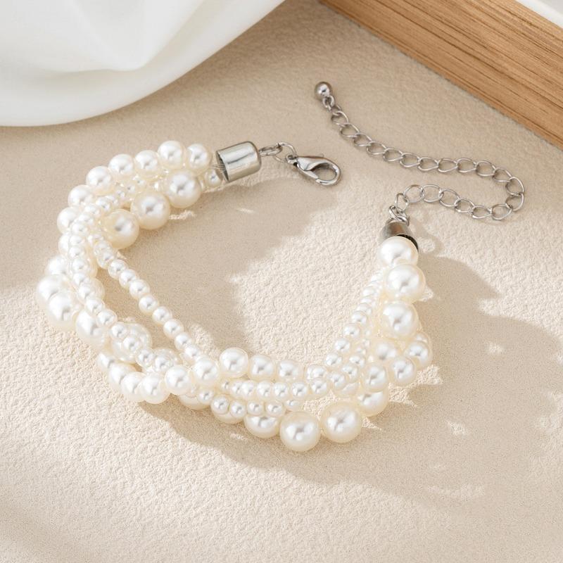 Meier Multi-layer necklace pearl choker retro light luxury niche necklace women's