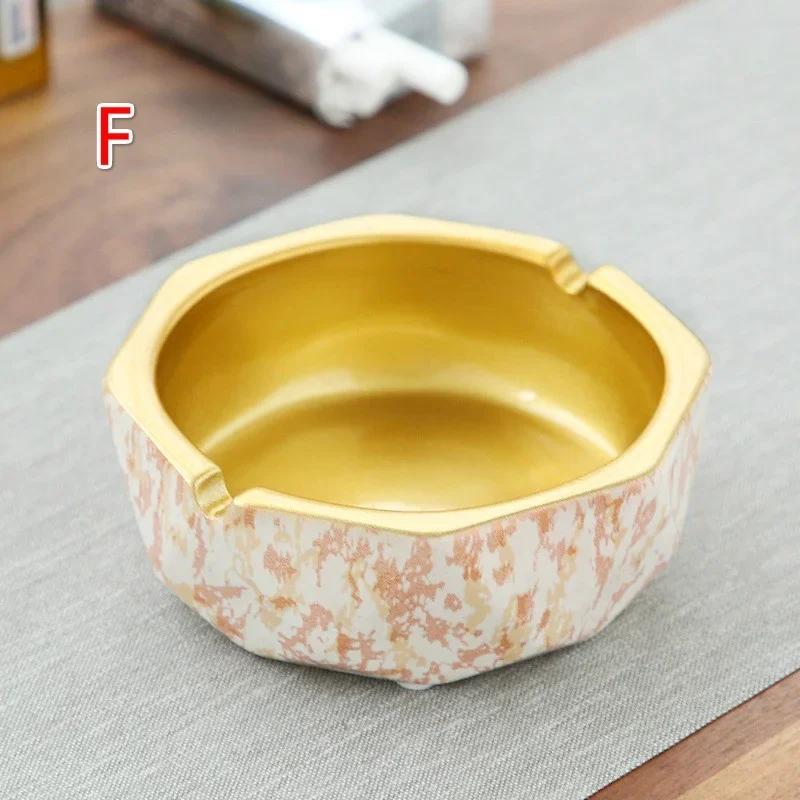 1Pc High Quality Cigarette Ashtray Home Office Portable Fashion Round Ceramic Pot Storage Smoking Household Accessories