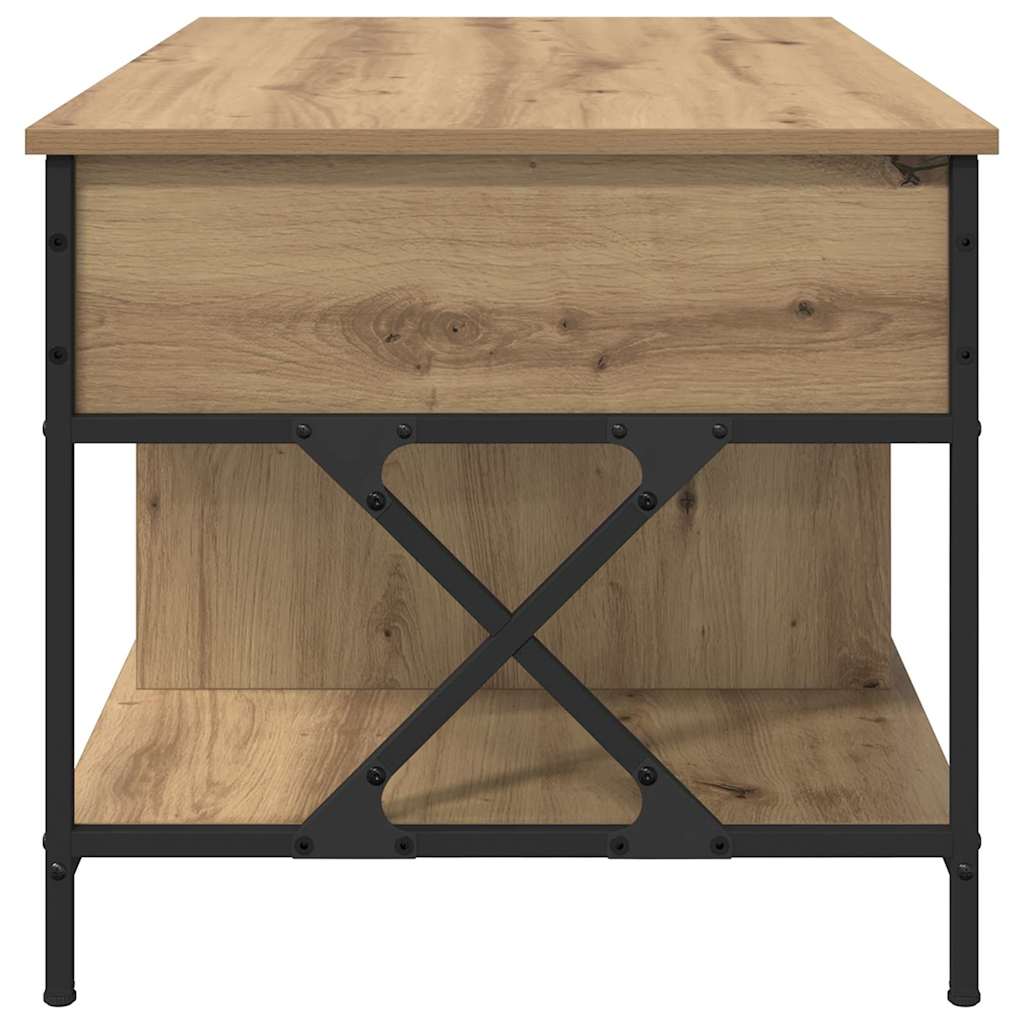 Artisan Oak Coffee Table 100 X 55 X 48.5 Cm Particleboard