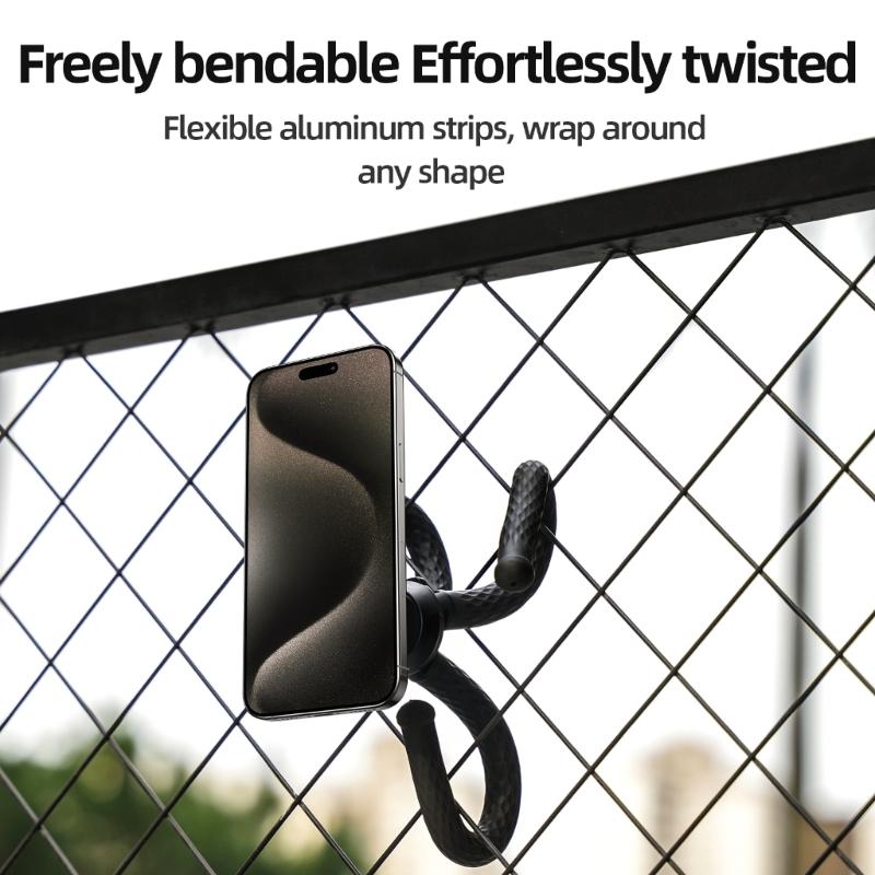Flexibler Magnetischer Handyhalterung Ständer Leichtgewichtige Bequeme Desktop Krake Stativ 1/4 Zoll Halterung für Verschiedene Geräte