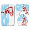 Christmas Bathroom Floor Mat Toilet Three-Piece Set