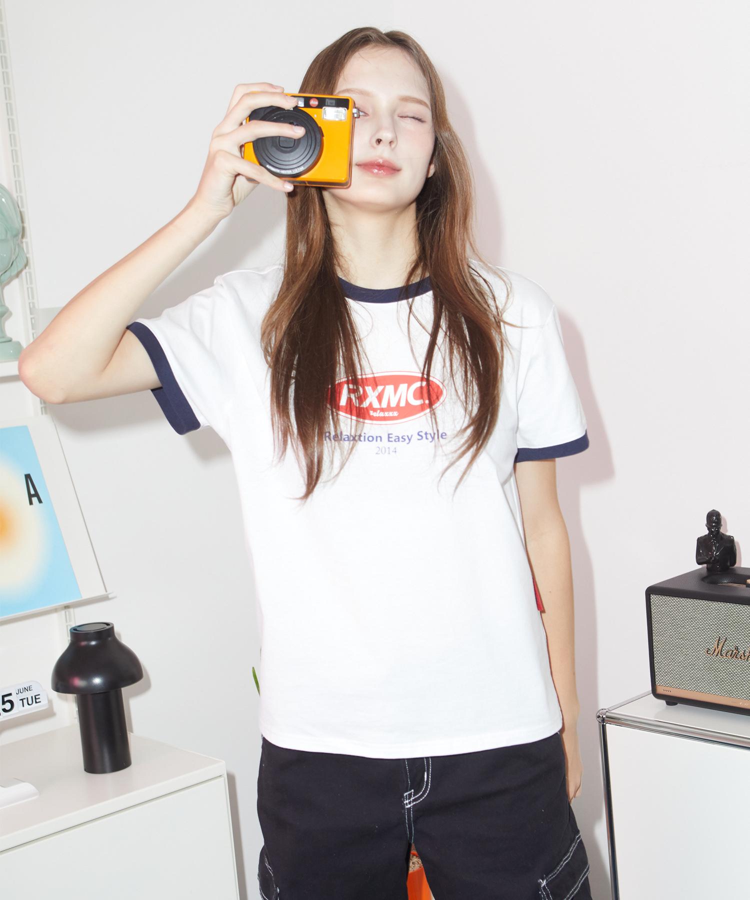 Rlxmc Oval Logo Color Block Point Tee White