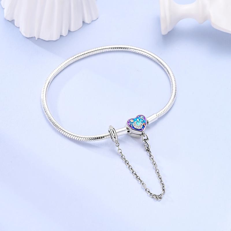 925 Silver Bracelets 17-20CM Original Heart Shape Series Bracelet Fit DIY Charms Beads Fashion Women Jewelry