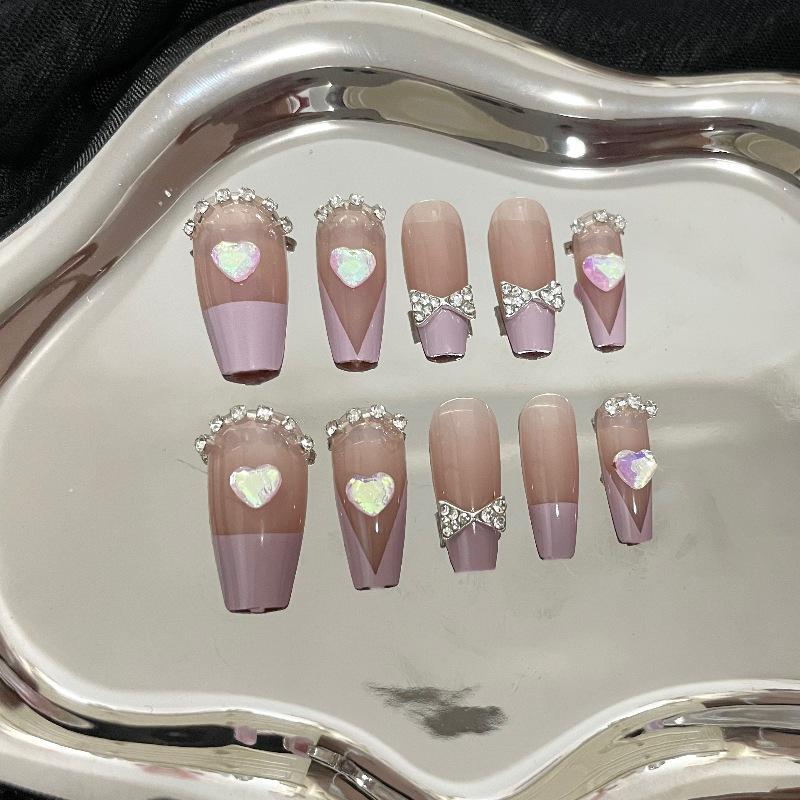 Luxurious Handmade Translucent Nail Tips for Autumn/Winter – Soft Texture, High-Class Feel