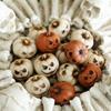 20Pcs Mini Ghost Face Pumpkin Decor Set - Halloween Resin Ornaments for Garden Potting, Micro Landscape & Party Decoration