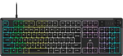 Corsair K55 CORE RGB Gaming Keyboard iCUE Compatible 10 Zones RGB 4 Dedicated Media Keys Quiet and Responsive Switches 300ml Splashproof CH-9226C65-JP