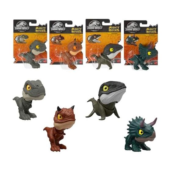 Mattel Jurassic World (JURASSIC WORLD) Kami Kami Dinosaur Collection Moving C Assortment Children s Figures 4 Mini Figures BOX Sale Complete Set 4