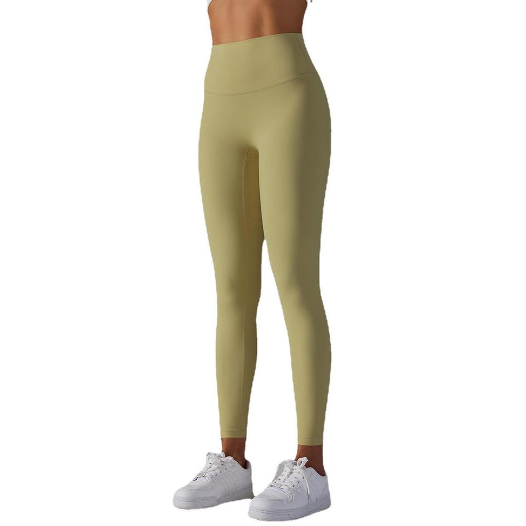Seamless High-Waist Nude Breathable Yoga Capri Pants