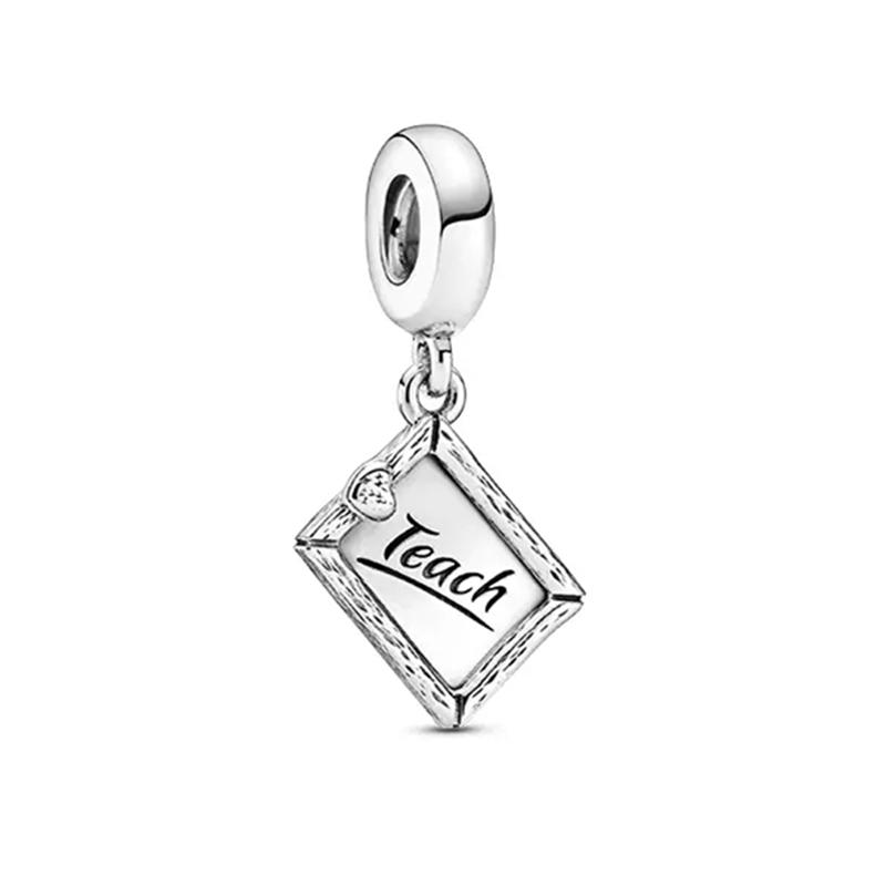 Sparking Heart Flower Clip Charm Beads Pendant Fit Original Snake Silver Bracelet Necklace Beads For Diy Jewelry Women Gift