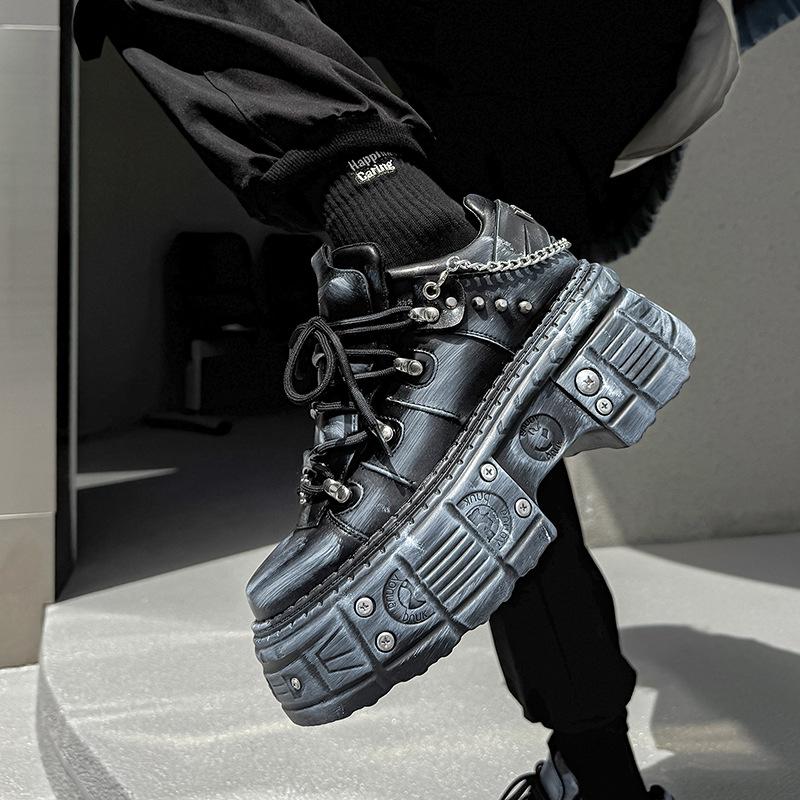 Nové pánské boty z high streetu v americkém metalovém punkovém stylu s retro niche designem, módní boty do ulice, vlna 561204-J