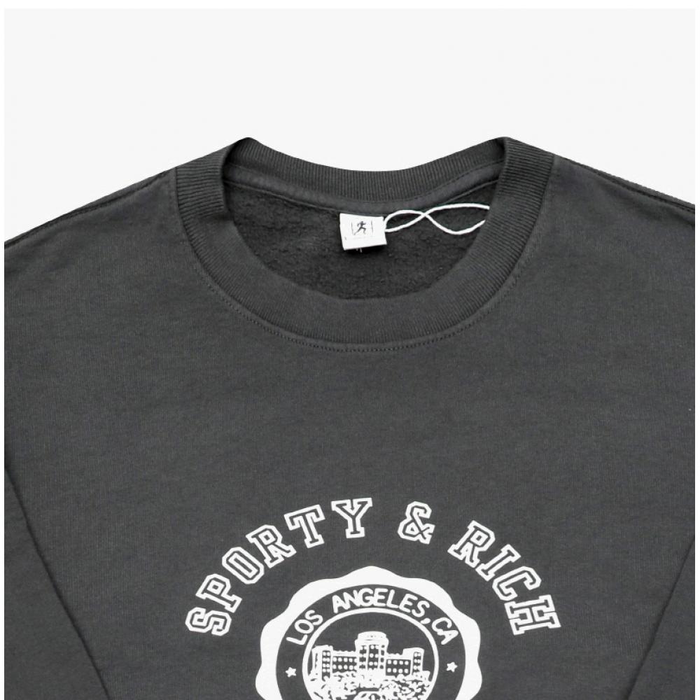 Sporty   Rich Unisex Sweatshirt Faded Black California Emblem St071622508ba02